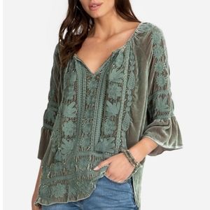 Johnny Was velvet blouse
